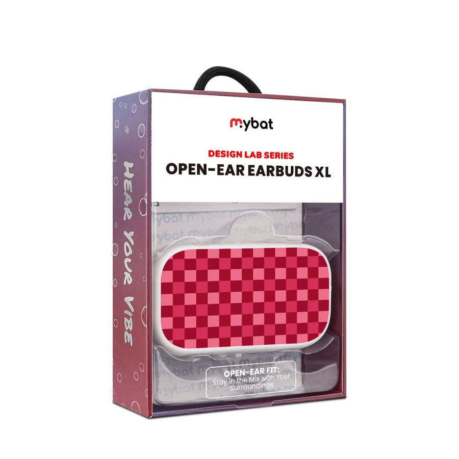MyBat Design Lab Open-Ear Earbuds XL - White- Raspberry Check - MFHSBTST272-481-10.jpg