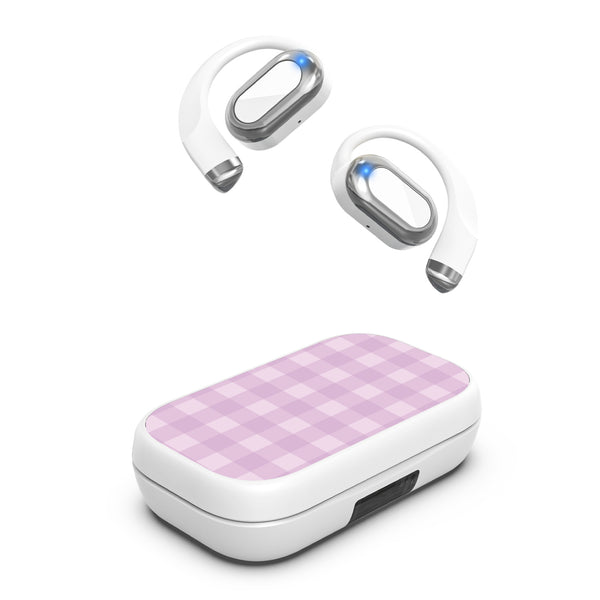 MyBat Design Lab Open-Ear Earbuds XL - White- Purple Plaid - MFHSBTST272-483-2.jpg