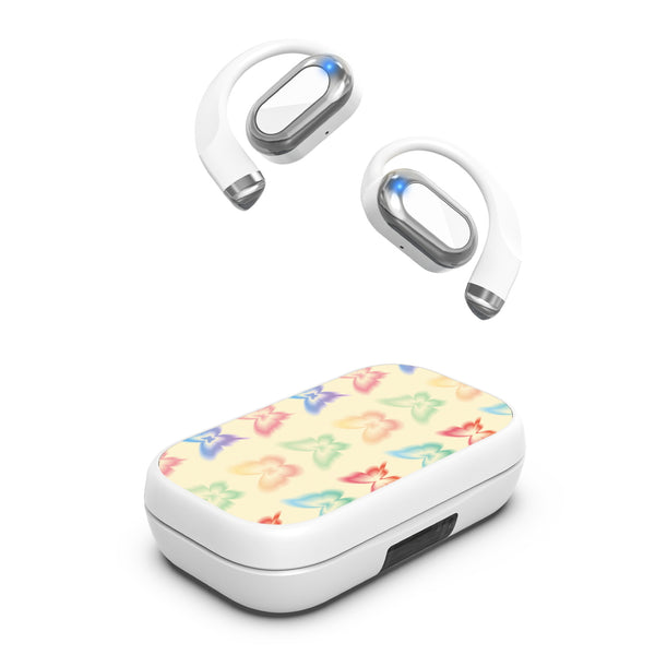 MyBat Design Lab Open-Ear Earbuds XL - White- Technicolor Butterflies - MFHSBTST272-487-2.jpg