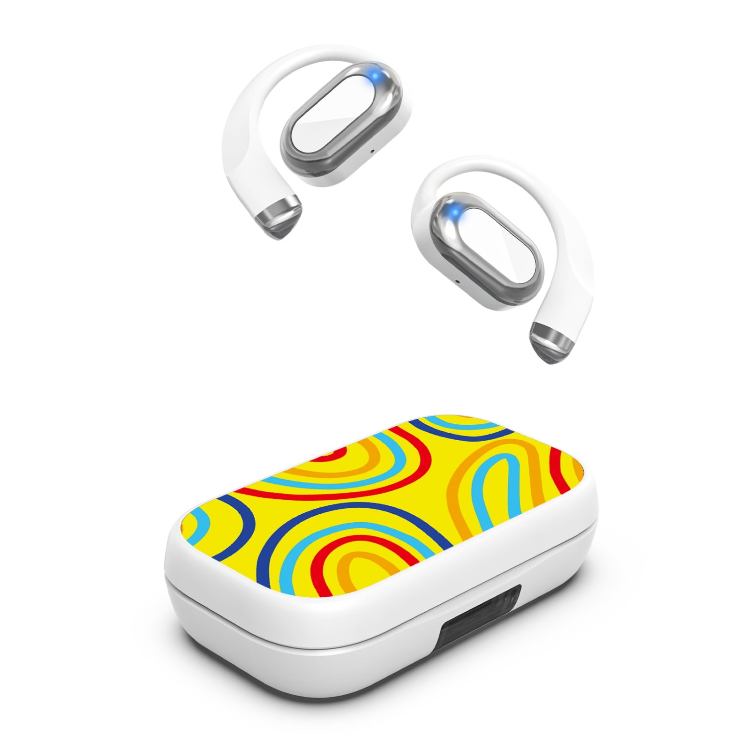 MyBat Design Lab Open-Ear Earbuds XL - White- Rainbow Waves - MFHSBTST272-499-2.jpg