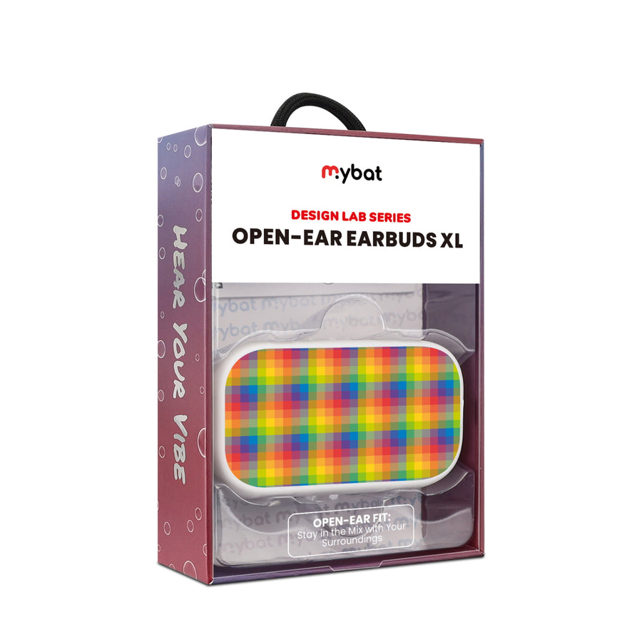 MyBat Design Lab Open-Ear Earbuds XL - White- Pixel Pride - MFHSBTST272-501-10.jpg