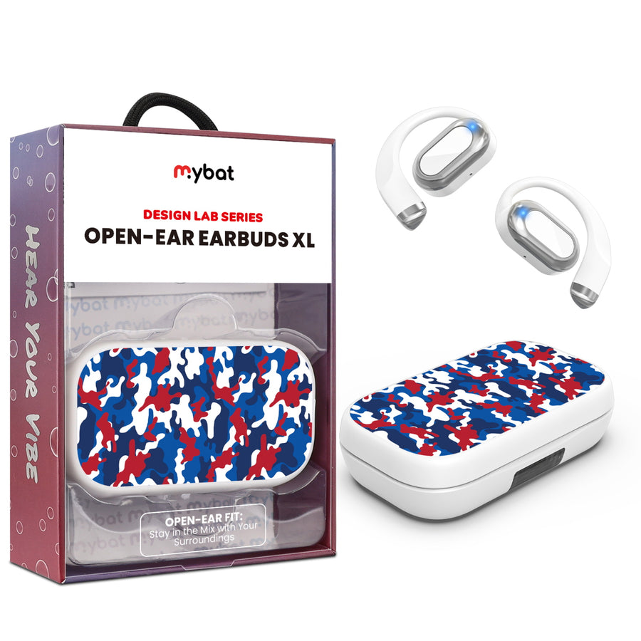 MyBat Design Lab Open-Ear Earbuds XL - White- Patriot Camo - MFHSBTST272-521.JPG