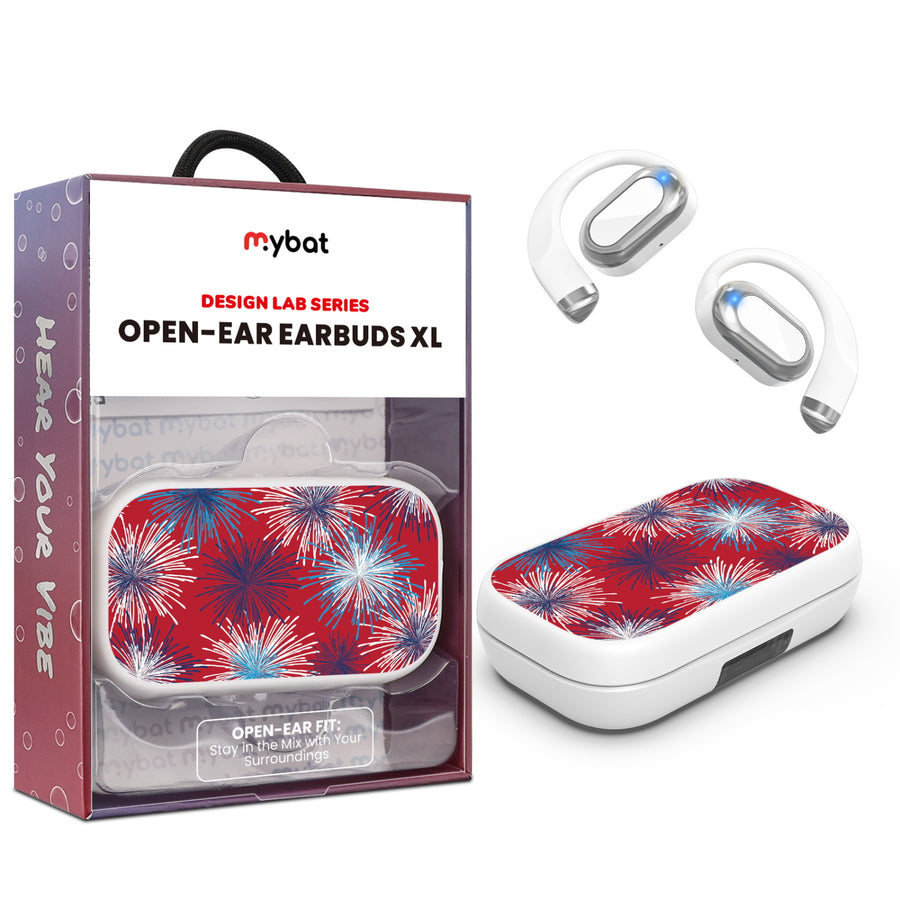 MyBat Design Lab Open-Ear Earbuds XL - White- Fireworks - MFHSBTST272-522.JPG
