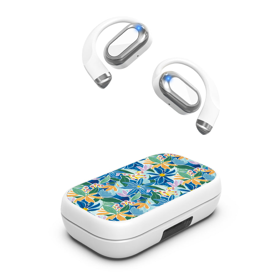 MyBat Design Lab Open-Ear Earbuds XL - White- Exotic Bloom - MFHSBTST272-529-1.JPG