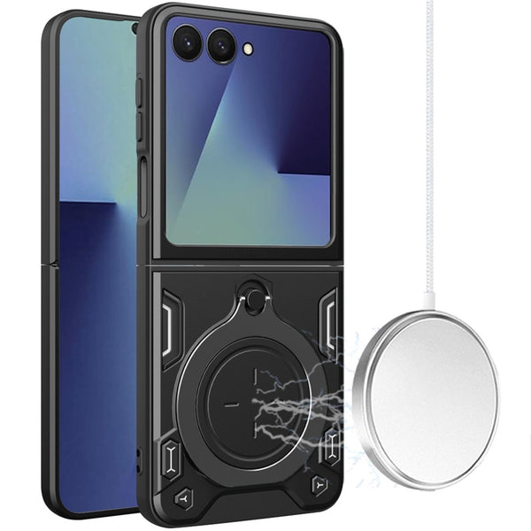 ChromeFocus Magnetic Camera Ring Kickstand Case For Samsung Galaxy Z Flip8 - Black - MGCLSC-FLIP8-BK.jpg