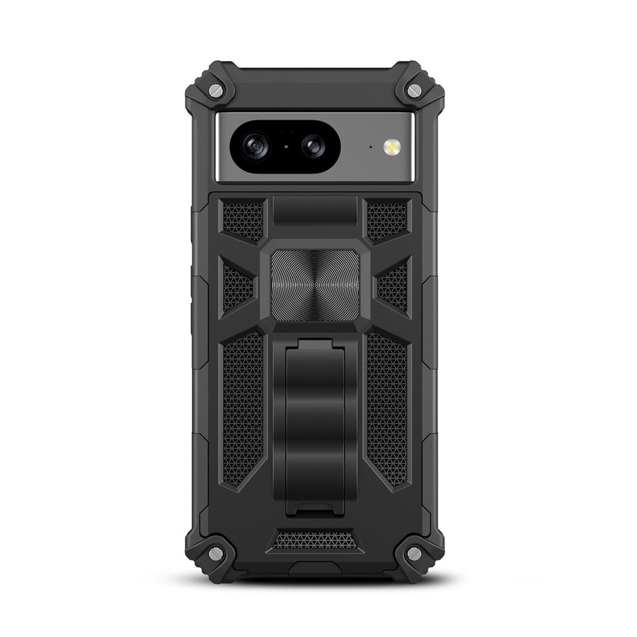 MyBat Sturdy Hybrid Protector Cover (with Stand) for Google Pixel 8 - Black / Black - MGP8CSFSSS001-3.jpg