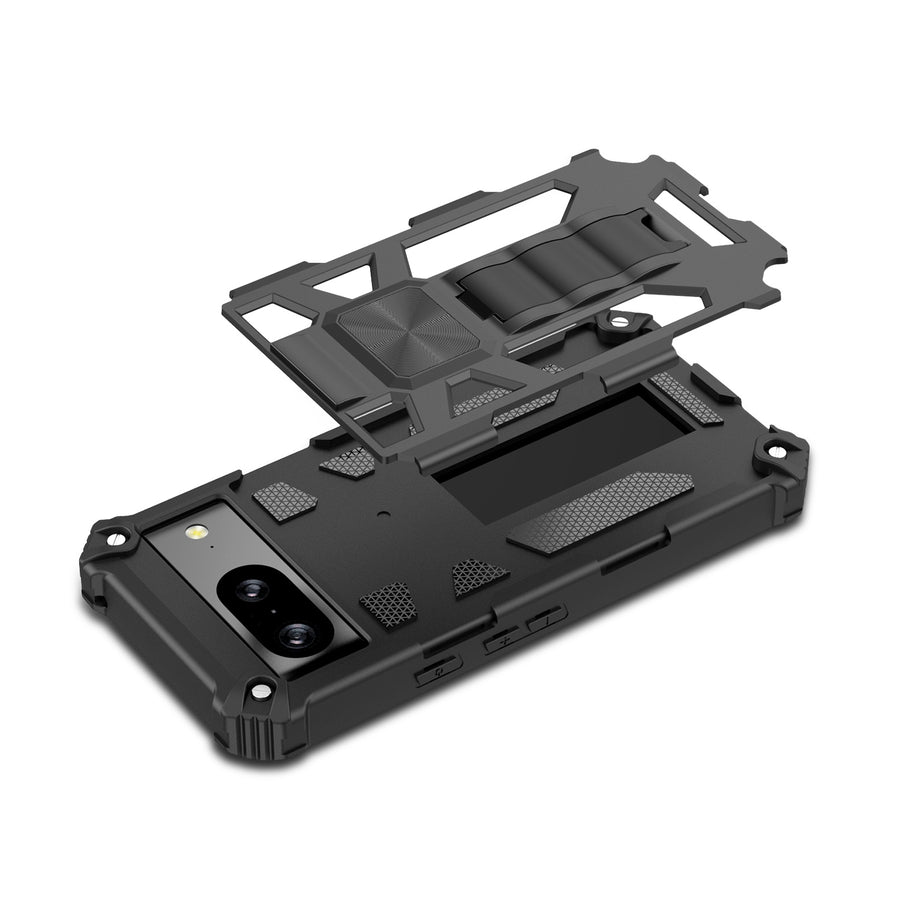 MyBat Sturdy Hybrid Protector Cover (with Stand) for Google Pixel 8 - Black / Black - MGP8CSFSSS001-8.jpg