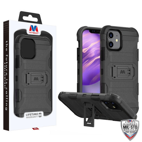 MyBat Storm Tank Hybrid Protector Case [Military-Grade Certified] for Apple iPhone 12 mini - Black / Black - MIP12CS2NMS001-1.jpg