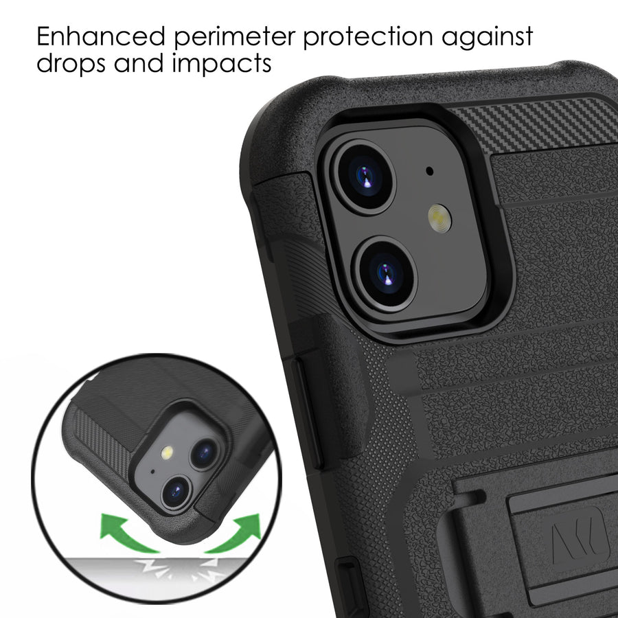 MyBat Storm Tank Hybrid Protector Case [Military-Grade Certified] for Apple iPhone 12 mini - Black / Black - MIP12CS2NMS001-5.jpg