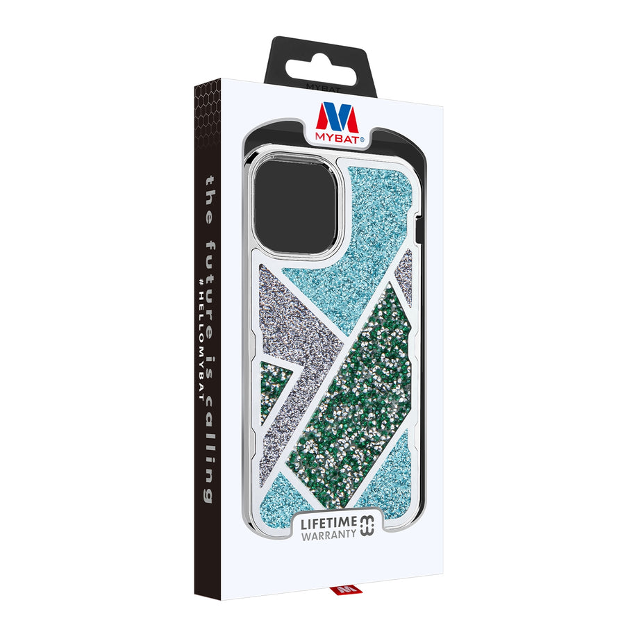 MyBat TUFF Kleer Hybrid Case for Apple iPhone 12 mini - Electroplated Silver / Transparent Clear Mini Crystals & Glitter - MIP12CSE4TD222-7.jpg