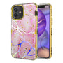 MyBat TUFF Kleer Hybrid Case for Apple iPhone 12 mini - Pink Marbling / Electroplating Gold - MIP12CSE4TM205-2.jpg