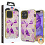 MyBat TUFF Kleer Hybrid Case for Apple iPhone 12 mini - Electroplated Purple Marble / Electroplating Gold