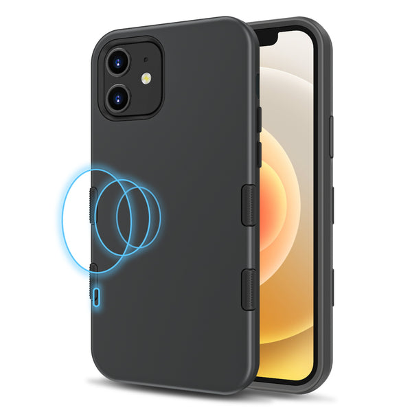 MyBat TUFF SUBS SERIES Case + AttachMe with MagSafe Compatible for Apple iPhone 12 mini - Rubberized Black / Black - MIP12CSF2MS101-2.jpg