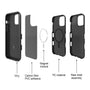 MyBat TUFF SUBS SERIES Case + AttachMe with MagSafe Compatible for Apple iPhone 12 mini - Rubberized Black / Black - MIP12CSF2MS101-8.jpg