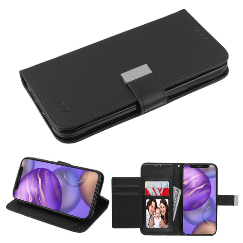 MyBat MyJacket Wallet Xtra Series for Apple iPhone 12 mini - Black / Black - MIP12PCMJG031-2.jpg