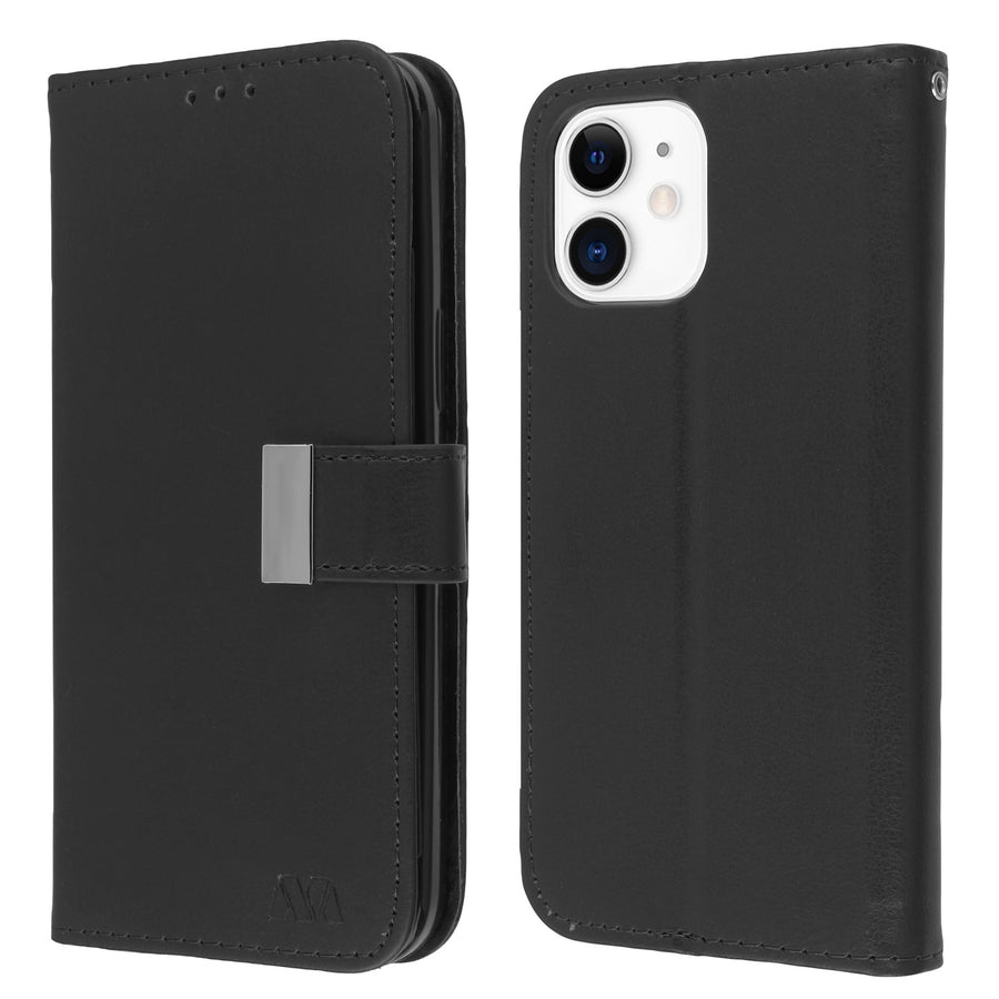 MyBat MyJacket Wallet Xtra Series for Apple iPhone 12 mini - Black / Black - MIP12PCMJG031-7.jpg
