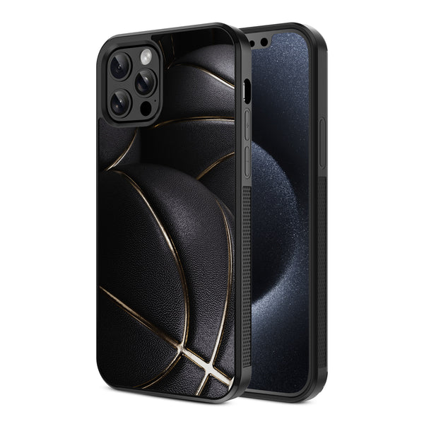 MyBat Design Lab Series Case for Apple iPhone 12 / 12 Pro (6.1) - Black Basketballs - MIP12PCSLESM090-2.jpg
