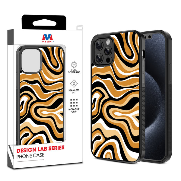 MyBat Design Lab Series Case for Apple iPhone 12 / 12 Pro (6.1) - Groovy Golden Swirls - MIP12PCSLESM093-1.jpg