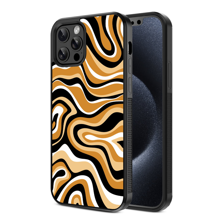 MyBat Design Lab Series Case for Apple iPhone 12 / 12 Pro (6.1) - Groovy Golden Swirls - MIP12PCSLESM093-2.jpg