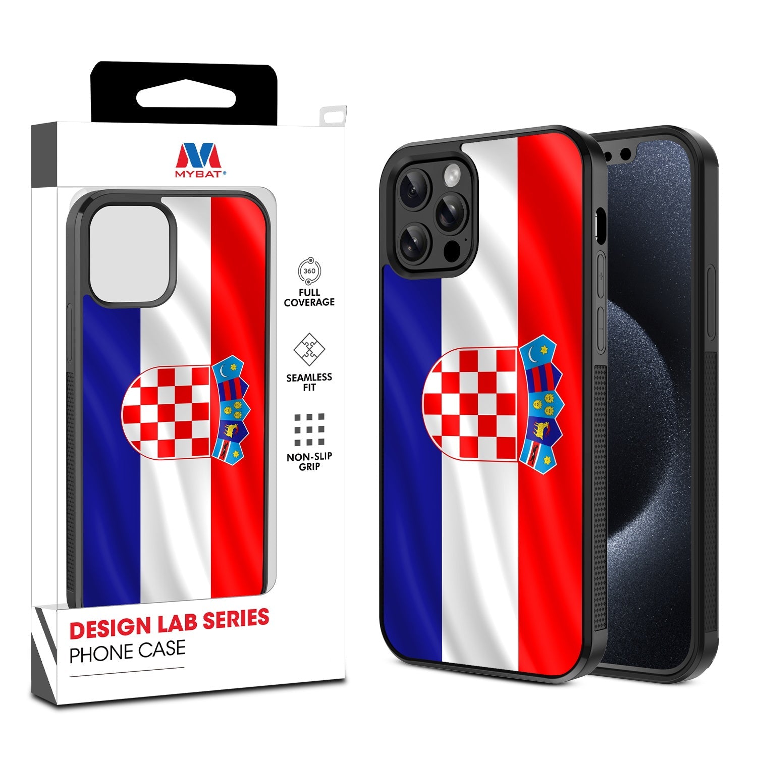 MyBat Design Lab Series Case for Apple iPhone 12 / 12 Pro (6.1) - Croatia Flag