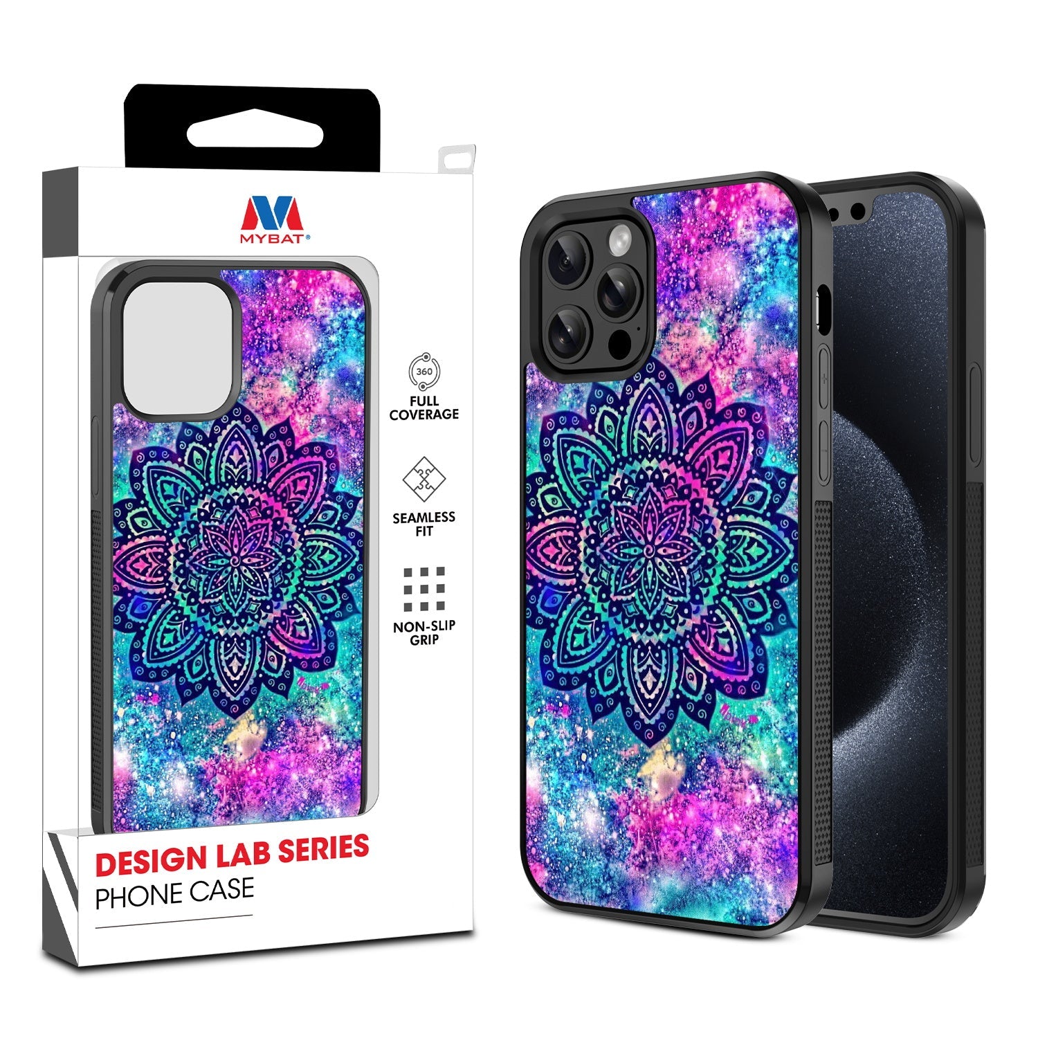 MyBat Design Lab Series Case for Apple iPhone 12 / 12 Pro (6.1) - Cosmic Mandala