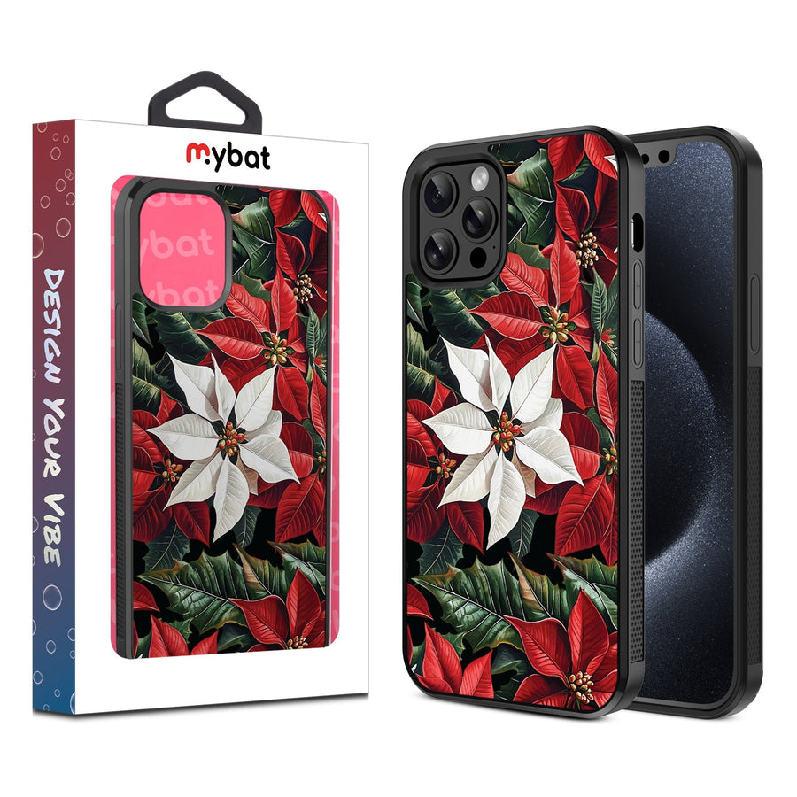 MyBat Design Lab Series Case for Apple iPhone 12 / 12 Pro (6.1) - Christmas Poinsettias