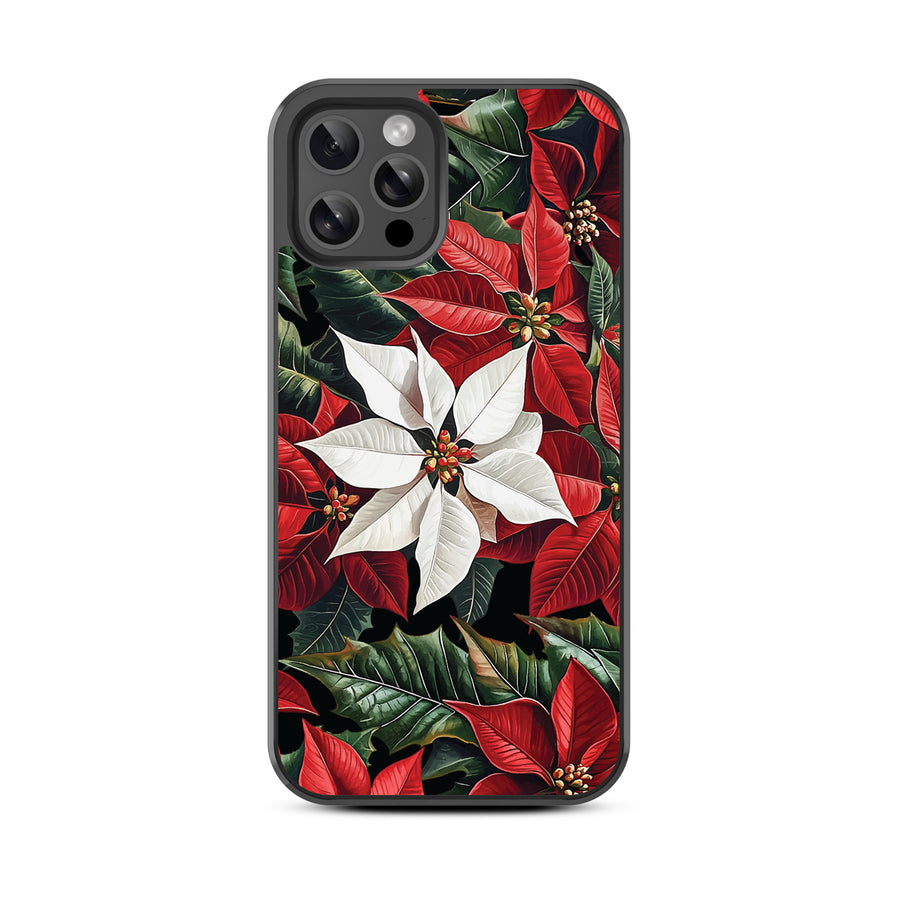 MyBat Design Lab Series Case for Apple iPhone 12 / 12 Pro (6.1) - Christmas Poinsettias - MIP12PCSLESM301-3.jpg