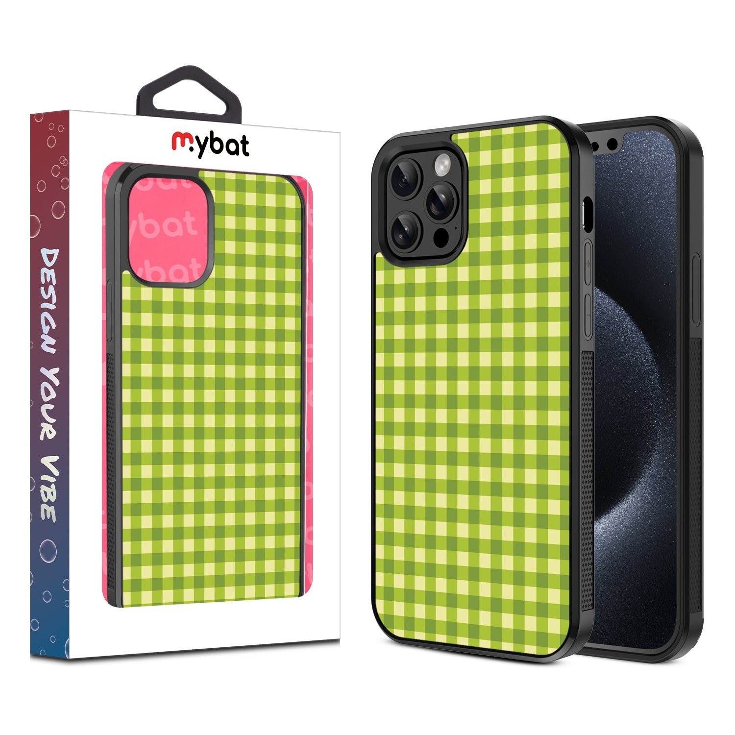 MyBat Design Lab Series Case for Apple iPhone 12 / 12 Pro - Green Gingham