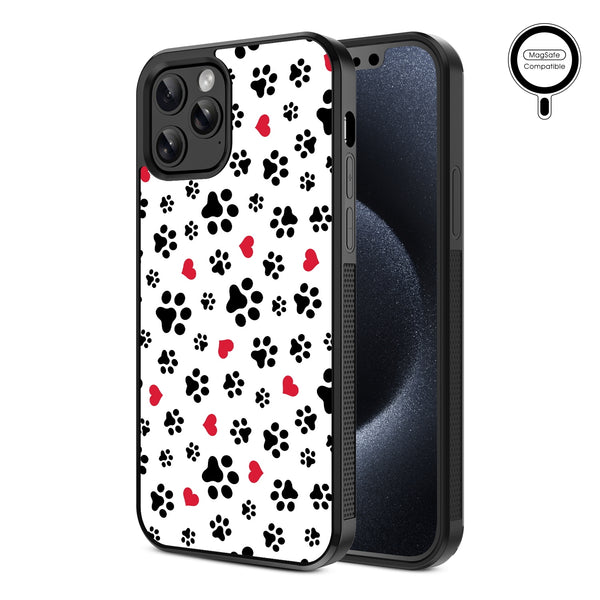 MyBat Design Lab Series MagSafe Case for Apple iPhone 12 / 12 Pro (6.1) - Paw Prints and Hearts - MIP12PCSLESMSM001-2.jpg