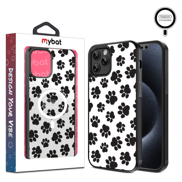 MyBat Design Lab Series MagSafe Case for Apple iPhone 12 / 12 Pro (6.1) - Black Paw Prints - MIP12PCSLESMSM002-1.jpg