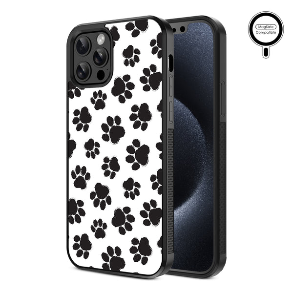 MyBat Design Lab Series MagSafe Case for Apple iPhone 12 / 12 Pro (6.1) - Black Paw Prints - MIP12PCSLESMSM002-2.jpg