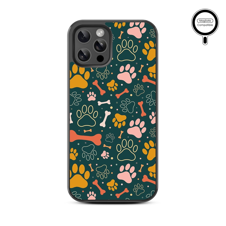 MyBat Design Lab Series MagSafe Case for Apple iPhone 12 / 12 Pro (6.1) - Paw Prints & Bones