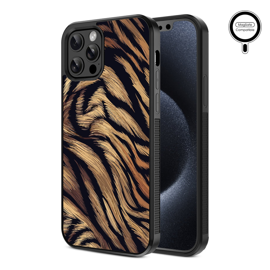 MyBat Design Lab Series MagSafe Case for Apple iPhone 12 / 12 Pro (6.1) - Tiger Fur - MIP12PCSLESMSM006-2.jpg