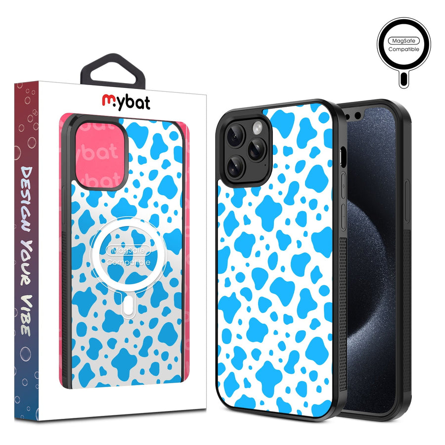 MyBat Design Lab Series MagSafe Case for Apple iPhone 12 / 12 Pro (6.1) - Blue Cow Print