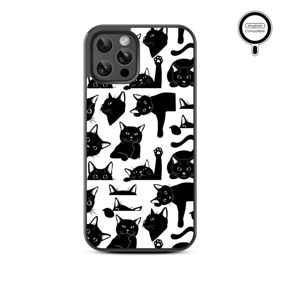 MyBat Design Lab Series MagSafe Case for Apple iPhone 12 / 12 Pro (6.1) - Black Cats - MIP12PCSLESMSM017-3.jpg