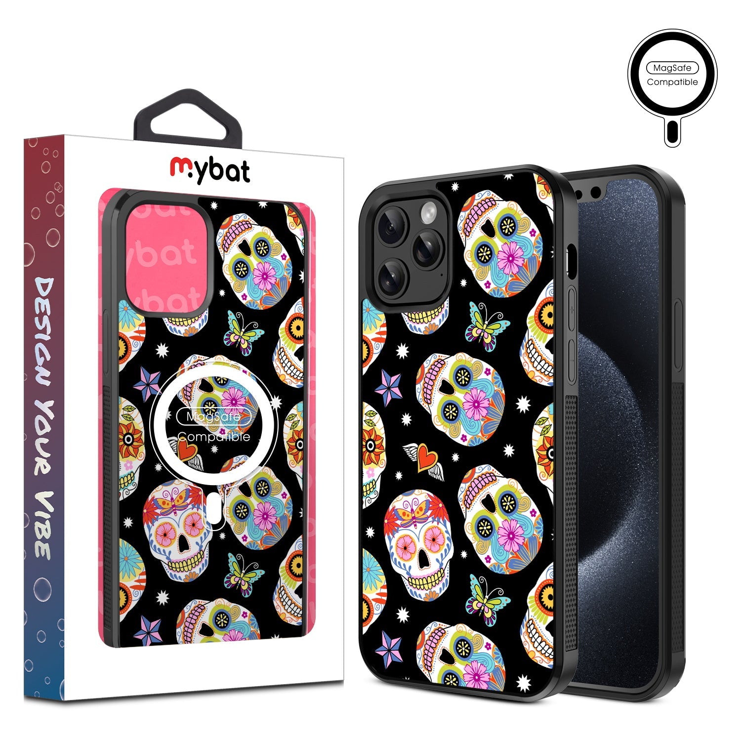 MyBat Design Lab Series MagSafe Case for Apple iPhone 12 / 12 Pro (6.1) - Day of the Dead