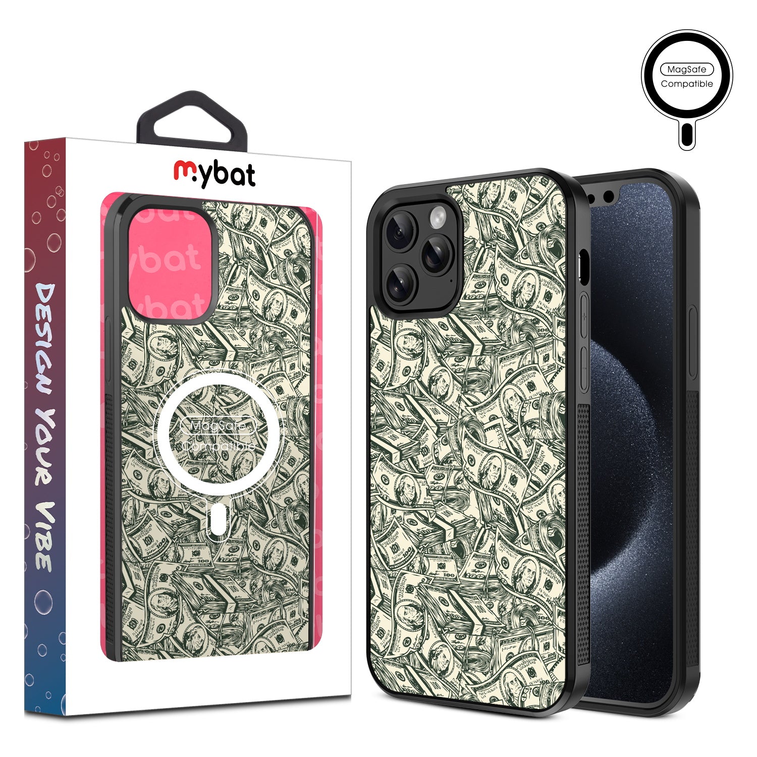 MyBat Design Lab Series MagSafe Case for Apple iPhone 12 / 12 Pro (6.1) - Money Stack