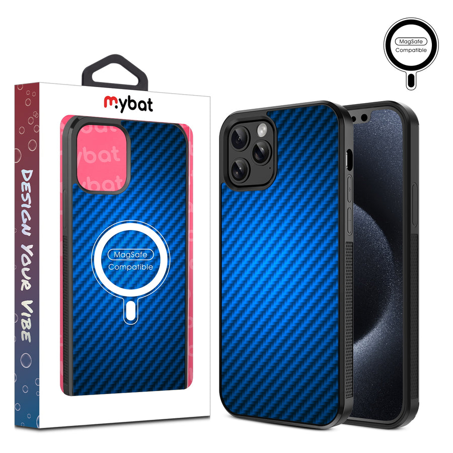MyBat Design Lab Series MagSafe Case for Apple iPhone 12 / 12 Pro (6.1) - Blue Carbon Fiber - MIP12PCSLESMSM084-1.jpg