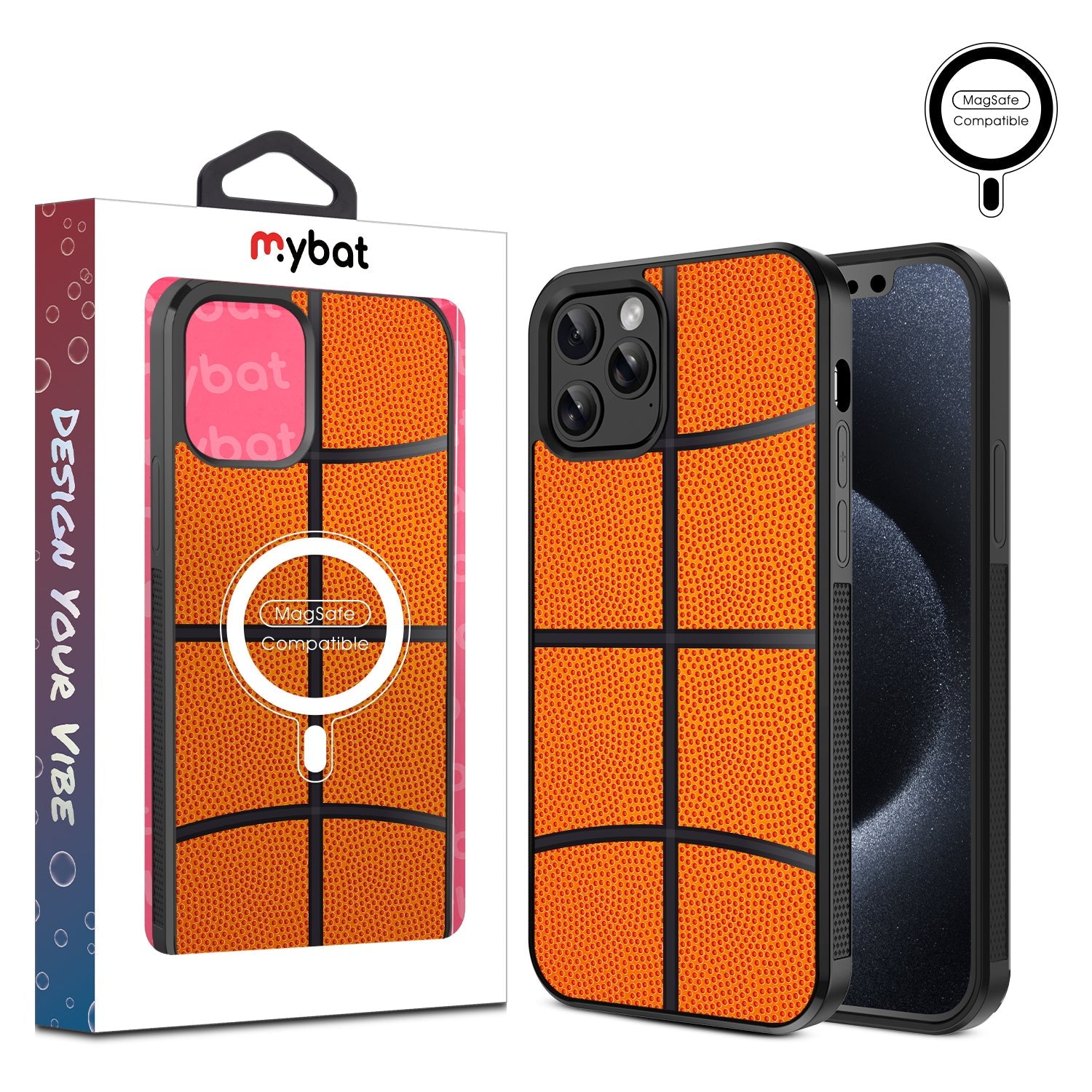 MyBat Design Lab Series MagSafe Case for Apple iPhone 12 / 12 Pro (6.1) - Basketball
