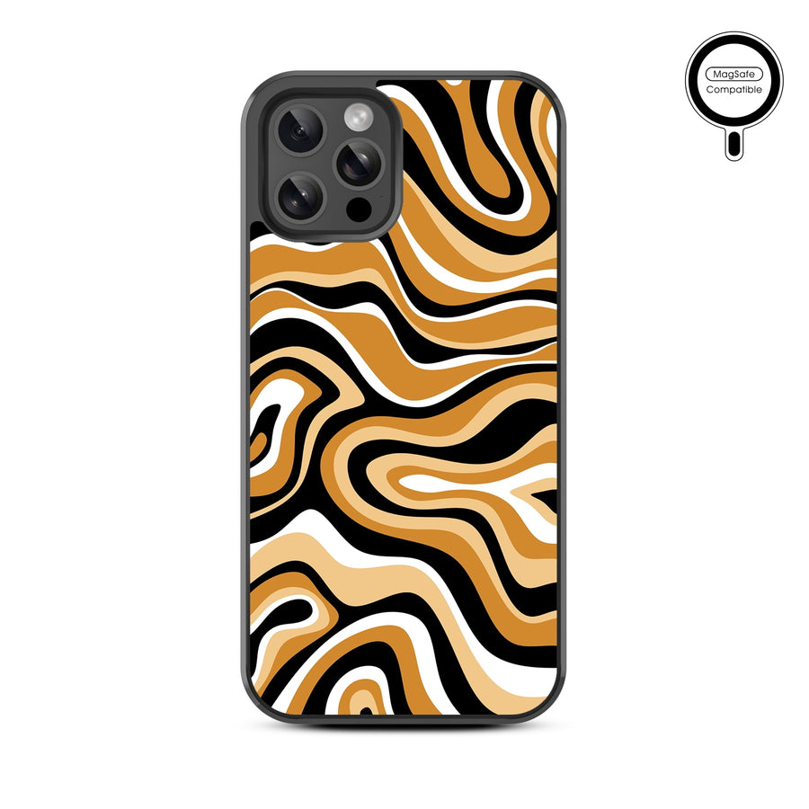 MyBat Design Lab Series MagSafe Case for Apple iPhone 12 / 12 Pro (6.1) - Groovy Golden Swirls - MIP12PCSLESMSM093-3.jpg