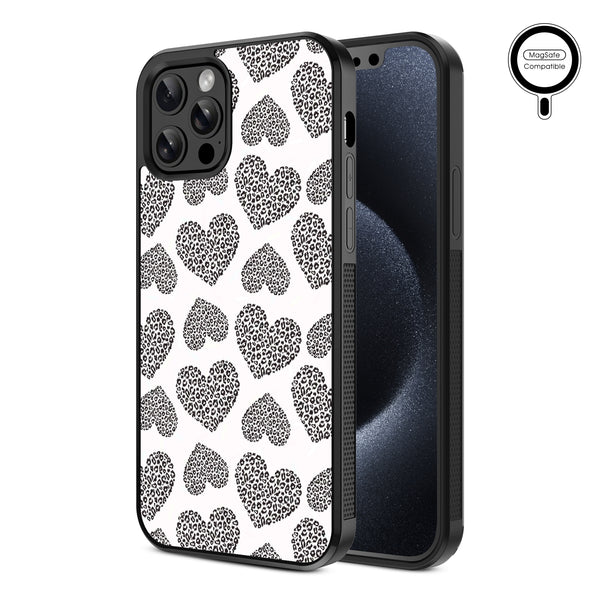 MyBat Design Lab Series MagSafe Case for Apple iPhone 12 / 12 Pro (6.1) - Leopard Print Hearts - MIP12PCSLESMSM098-2.jpg