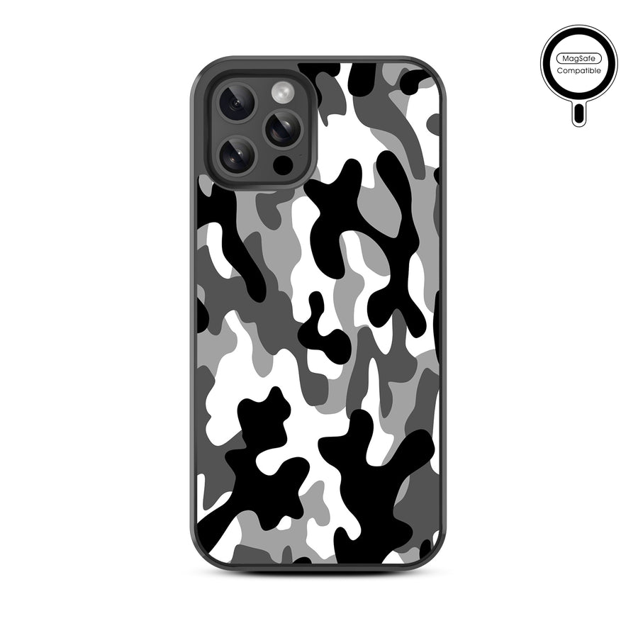 MyBat Design Lab Series MagSafe Case for Apple iPhone 12 / 12 Pro (6.1) - Black & White Camouflage - MIP12PCSLESMSM122-3.jpg