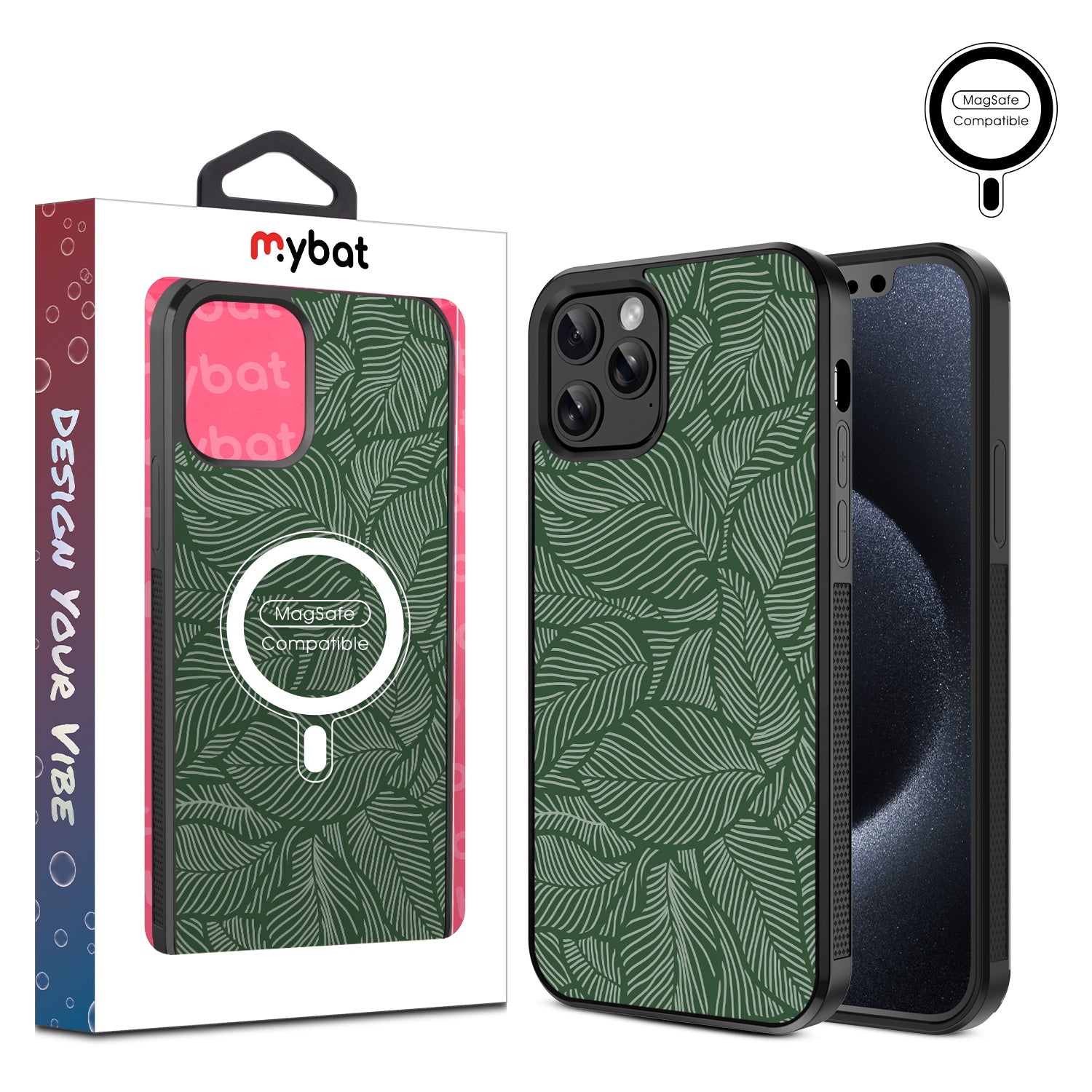 MyBat Design Lab Series MagSafe Case for Apple iPhone 12 / 12 Pro (6.1) - Leaves