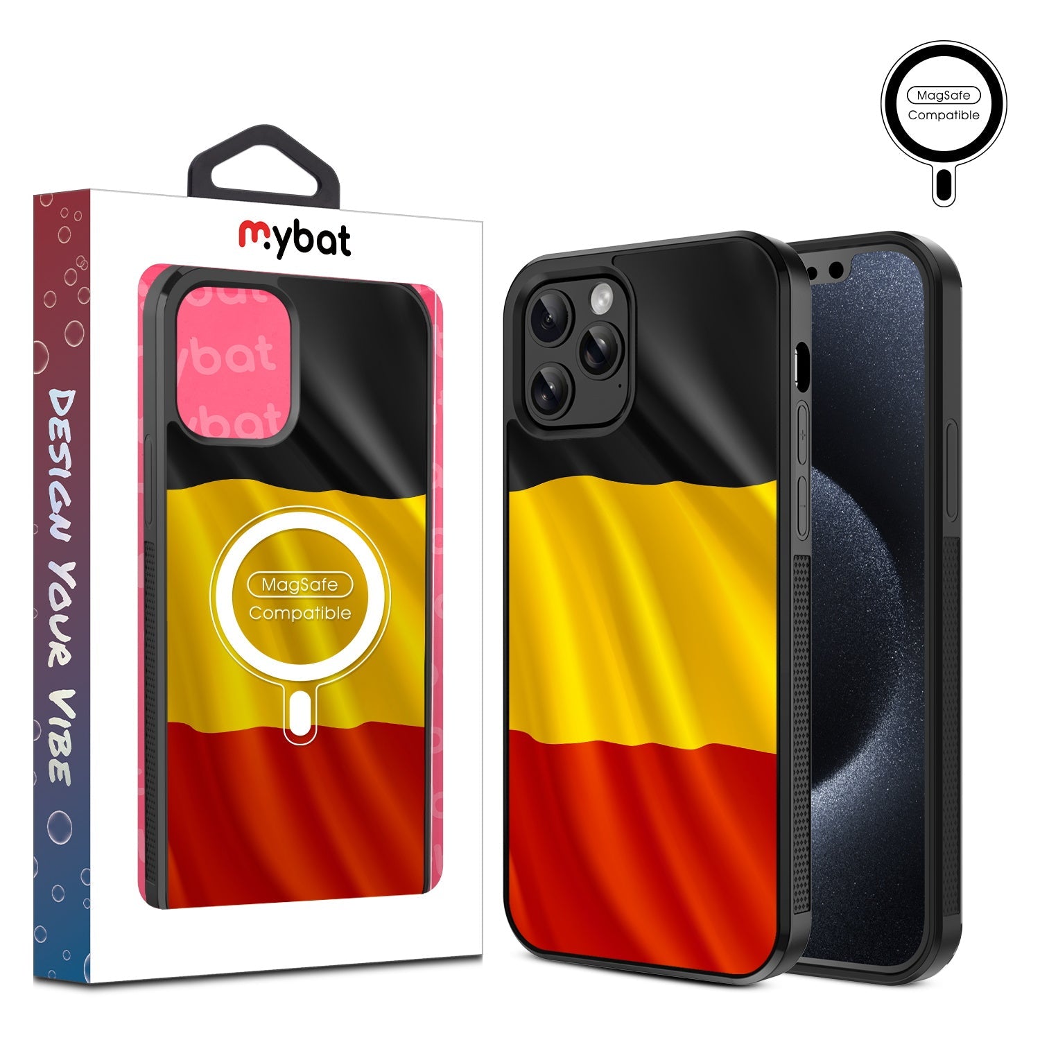 MyBat Design Lab Series MagSafe Case for Apple iPhone 12 / 12 Pro (6.1) - Belgium Flag