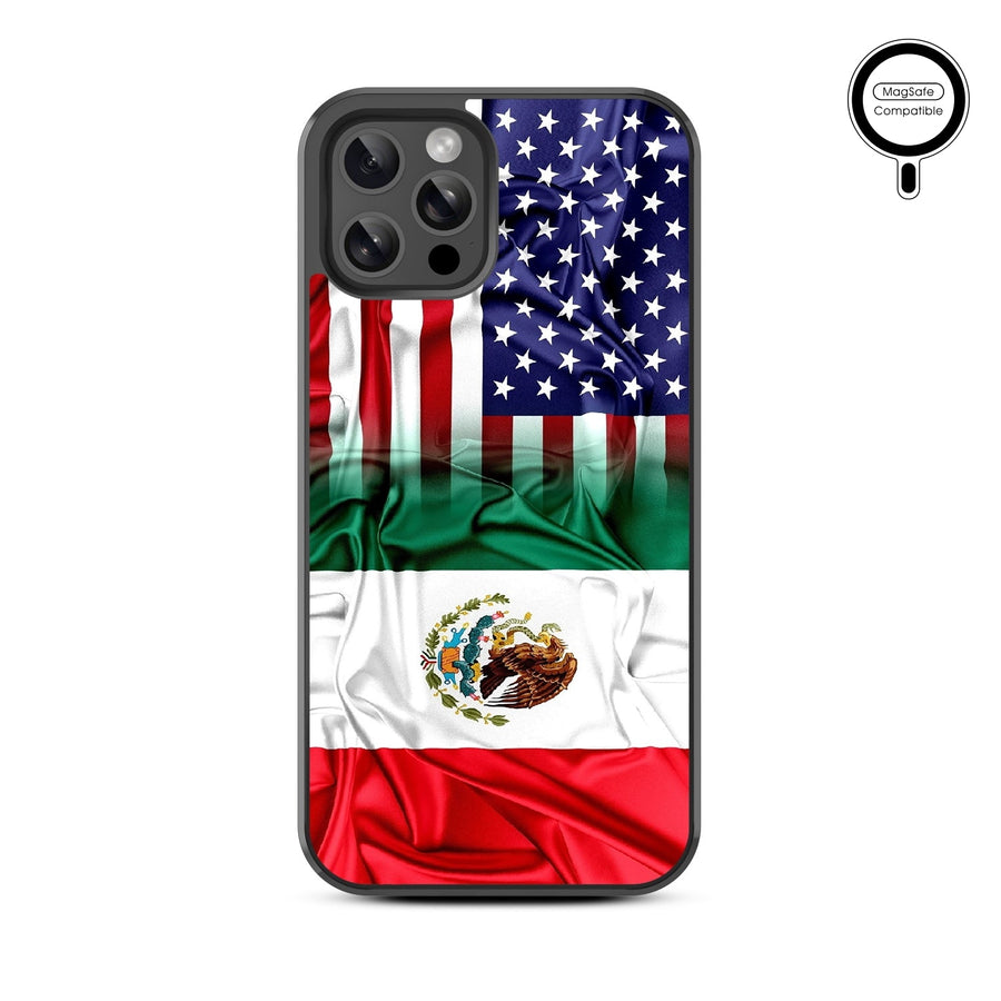 MyBat Design Lab Series MagSafe Case for Apple iPhone 12 / 12 Pro – Mexican-American Flag