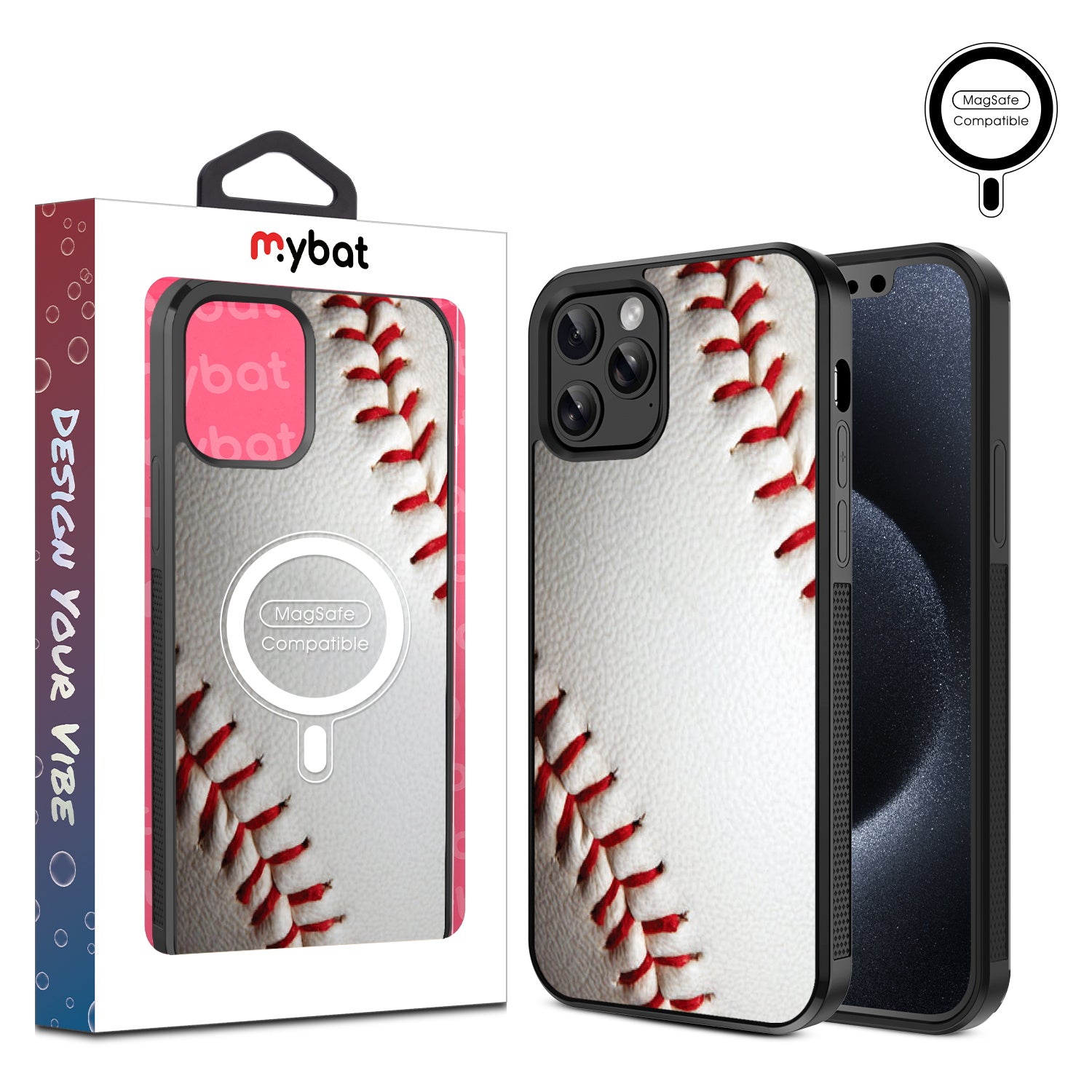 MyBat Design Lab Series MagSafe Case for Apple iPhone 12 / 12 Pro (6.1) - Baseball