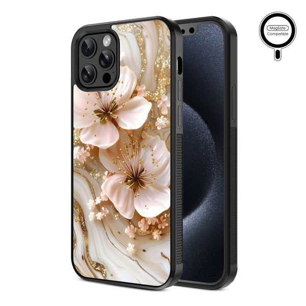 MyBat Design Lab Series MagSafe Case for Apple iPhone 12 / 12 Pro (6.1) - Golden Petal Glow - MIP12PCSLESMSM186-2.jpg