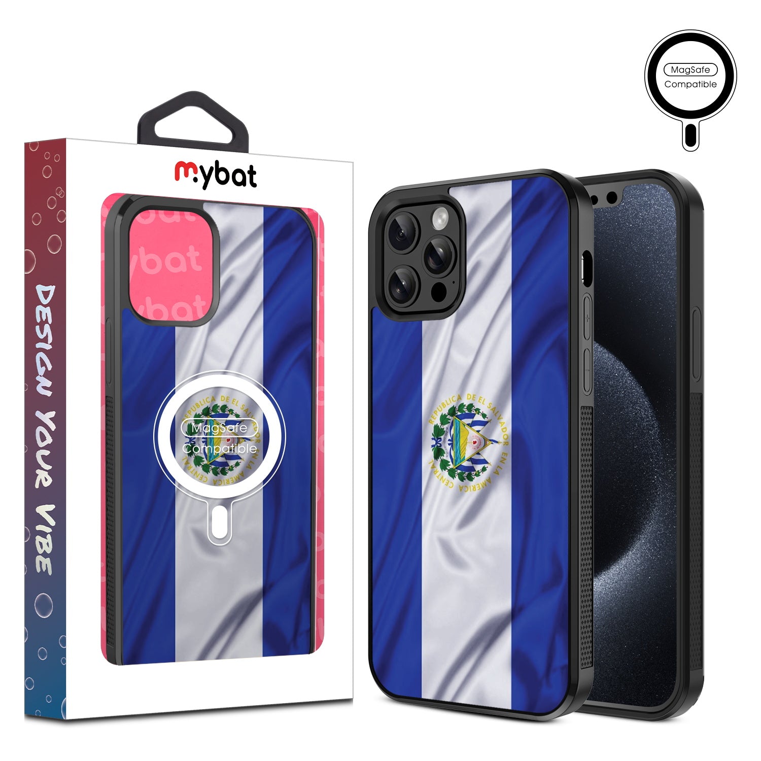 MyBat Design Lab Series MagSafe Case for Apple iPhone 12 / 12 Pro (6.1) - El Salvador Flag