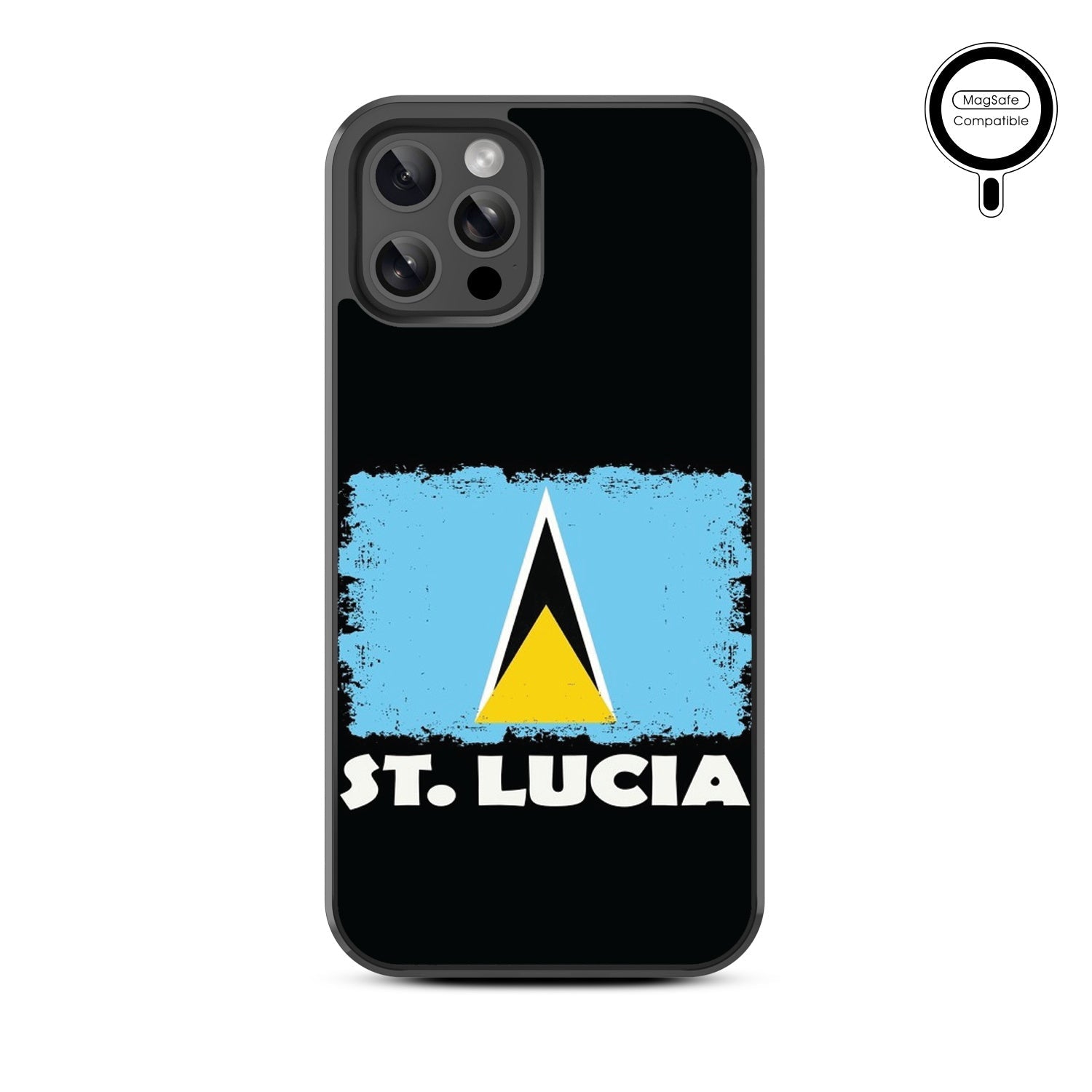MyBat Design Lab Series MagSafe Case for Apple iPhone 12 / 12 Pro (6.1) - St. Lucia Flag