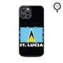 MyBat Design Lab Series MagSafe Case for Apple iPhone 12 / 12 Pro (6.1) - St. Lucia Flag